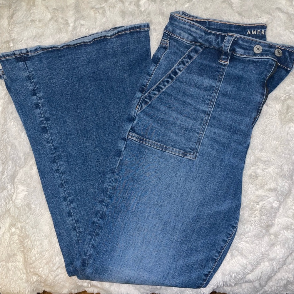 American Eagle Outfitters Light Blue Flare Jeans